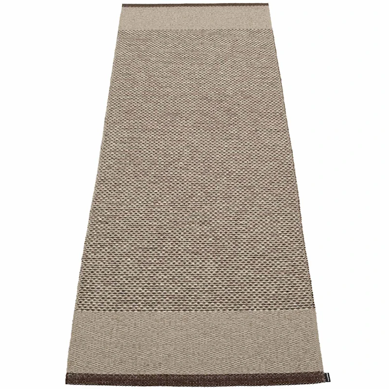 Edit Tæppe Dark Brown / Dark Linen / Hør Metallic, 85x260 cm