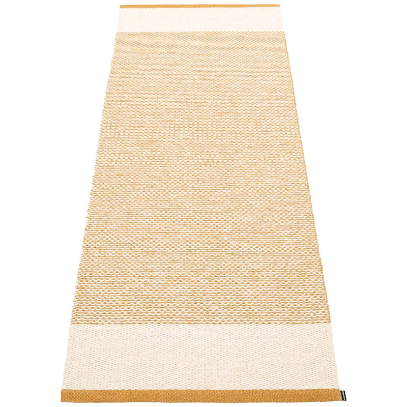 Edit Tæppe Okkergult / Vanilla / Beige Metallic, 85x260 cm