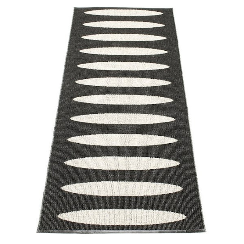 Ella Gulvtæppe 70x150 cm, Black/Vanilla