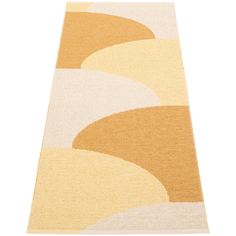 Hill Tæppe 70x180 cm, Ochre / Pale Yellow / Cream