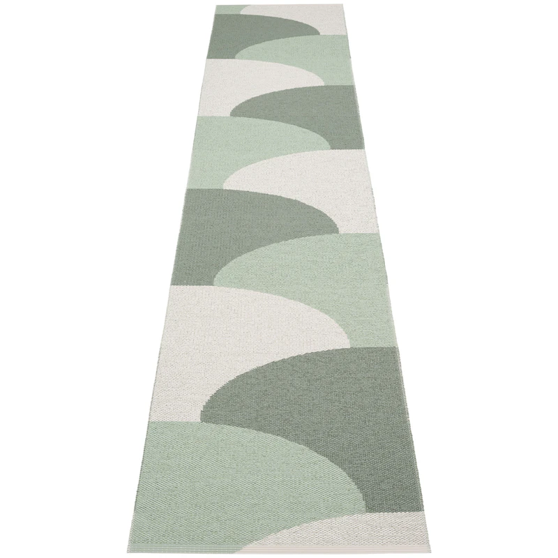 Hill Tæppe 70x360 cm, Army / Misty Mint / Fossil Grey