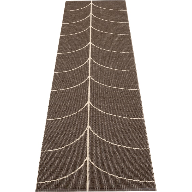 Leif Plastikmåtte Dark Brown / Cream, 70x270 cm