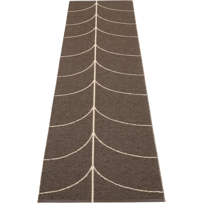 Leif Plastikmåtte Dark Brown / Cream, 70x270 cm