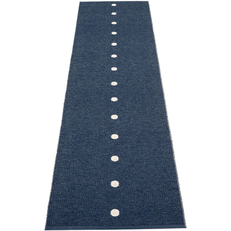 Peg Rug 70x280 cm, Dark Blue/Vanilla