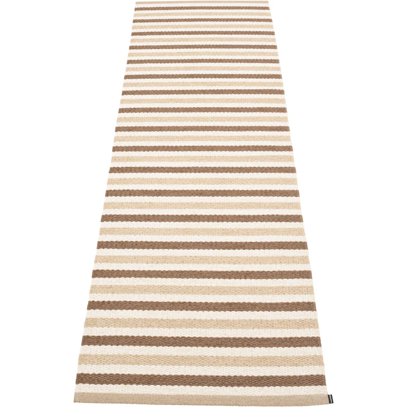 Teo Tæppe Brunt / Beige / Vanilje, 70x240 cm