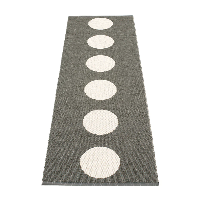 Vera Gulvtæppe 70x300 cm, Charcoal/Vanilla