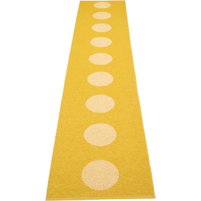 Vera Pop Tæppe 70x360 cm, Mustard / Pale Yellow