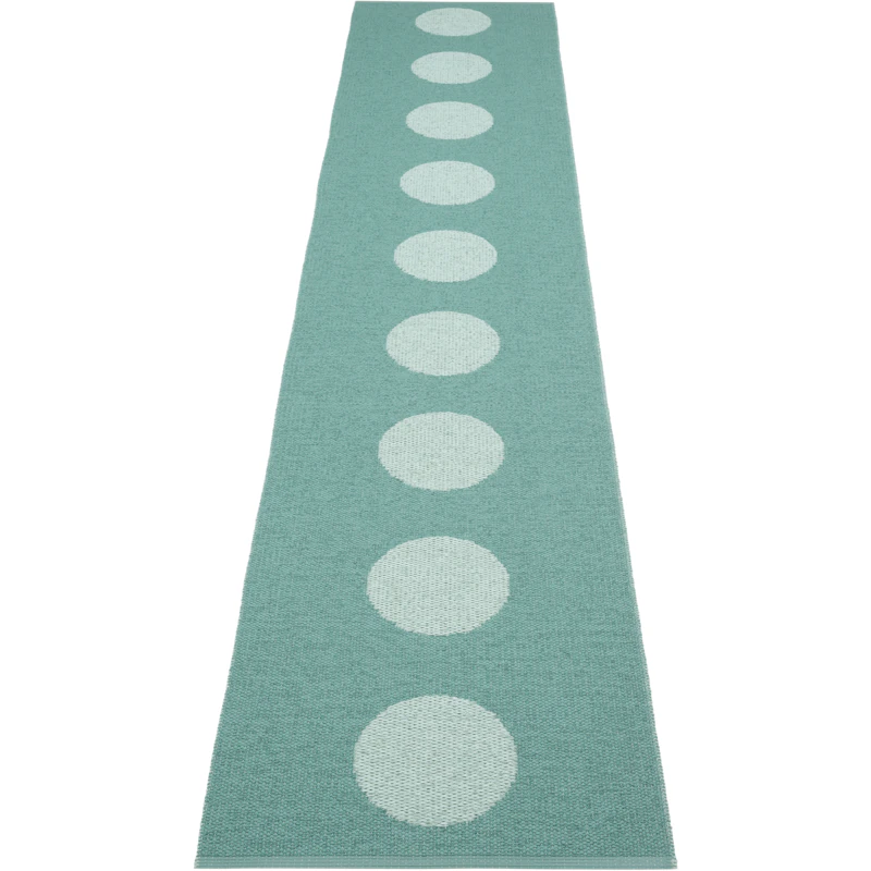 Vera Pop Tæppe 70x360 cm, Jade / Pale Turquoise