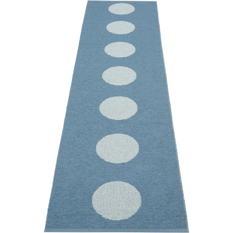 Vera Pop Tæppe 70x280 cm, River Blue / Blue Fog