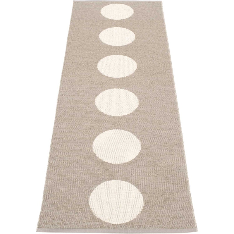 Vera Tæppe Mud/Vanilla, 70x225 cm