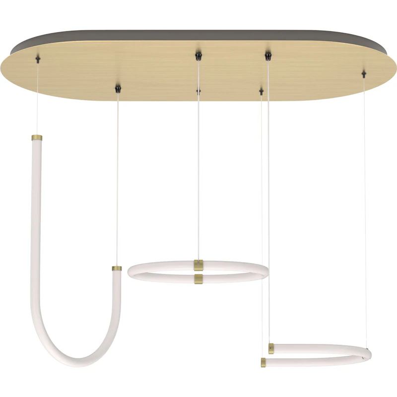 Unseen Triple Pendant, Brass