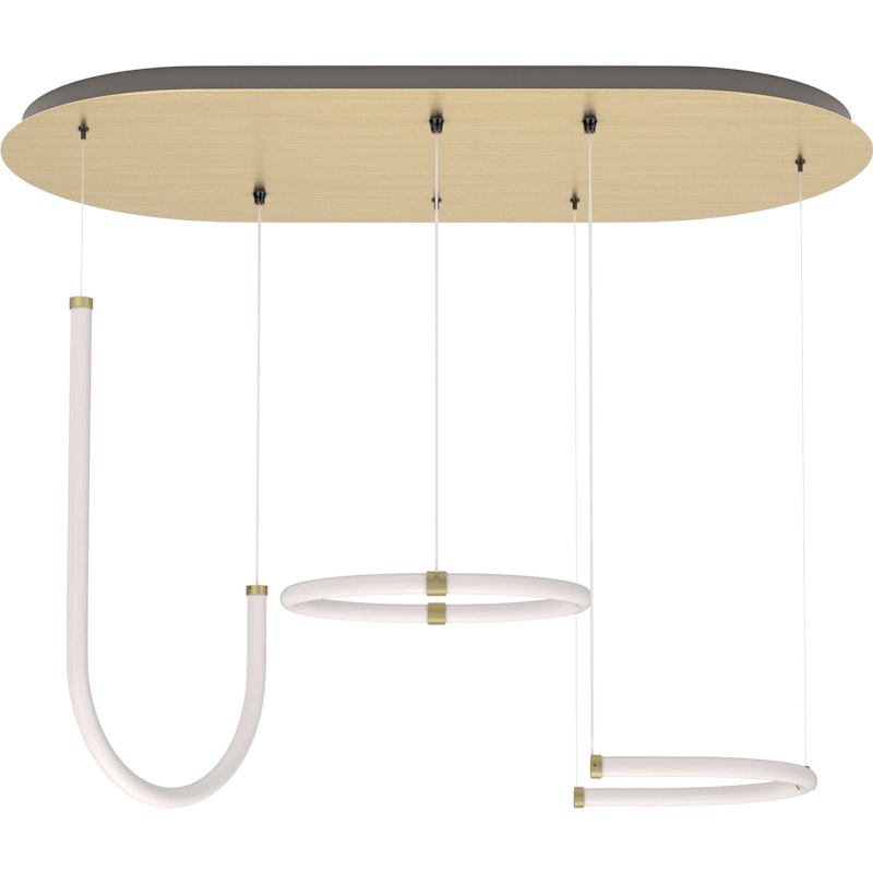 Unseen Triple Pendant, Brass