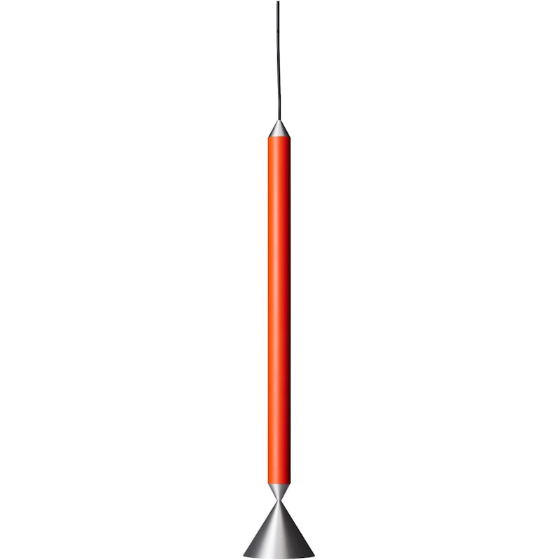 Apollo 59 Pendel, Red Orange / Poleret Aluminium