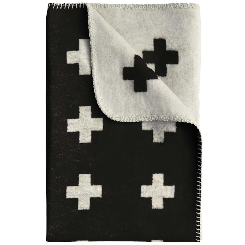 Cross Plaid 150x240 cm, Sort