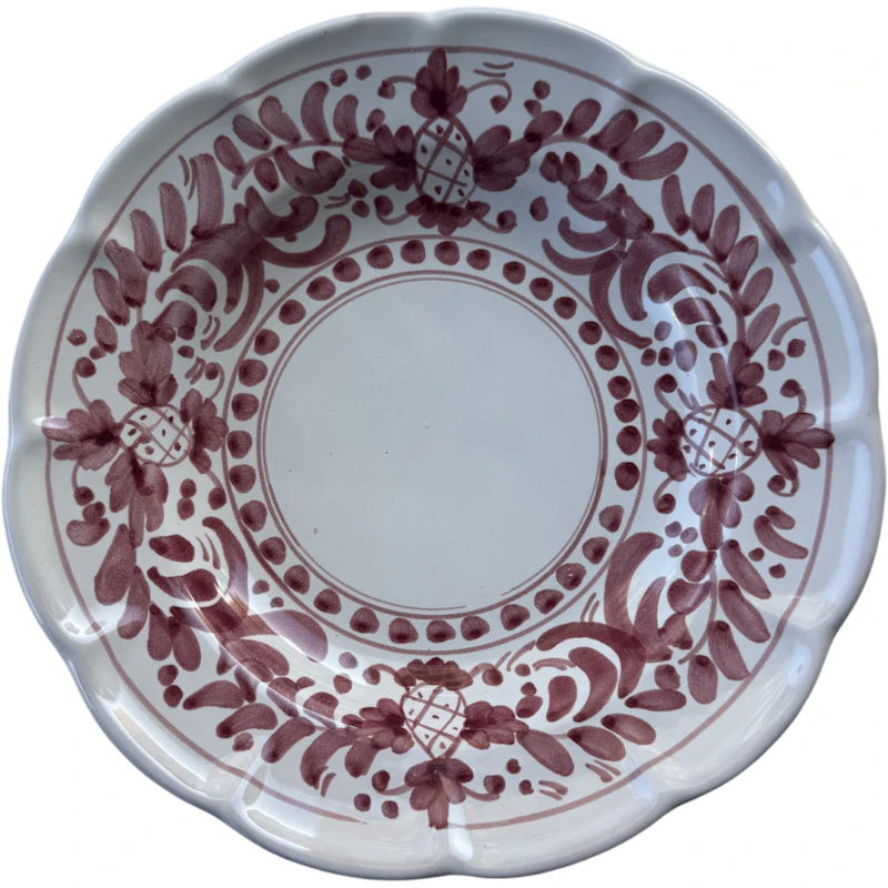 Positano Dyb Tallerken 26 cm, Rød