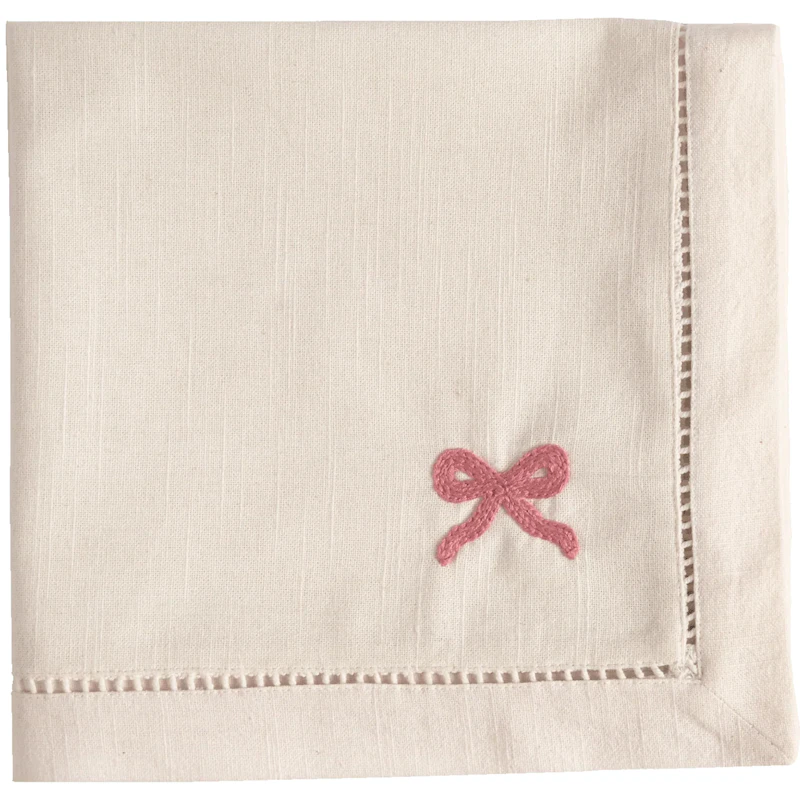 Bow Bomuldsserviet 45x45 cm, Rosa