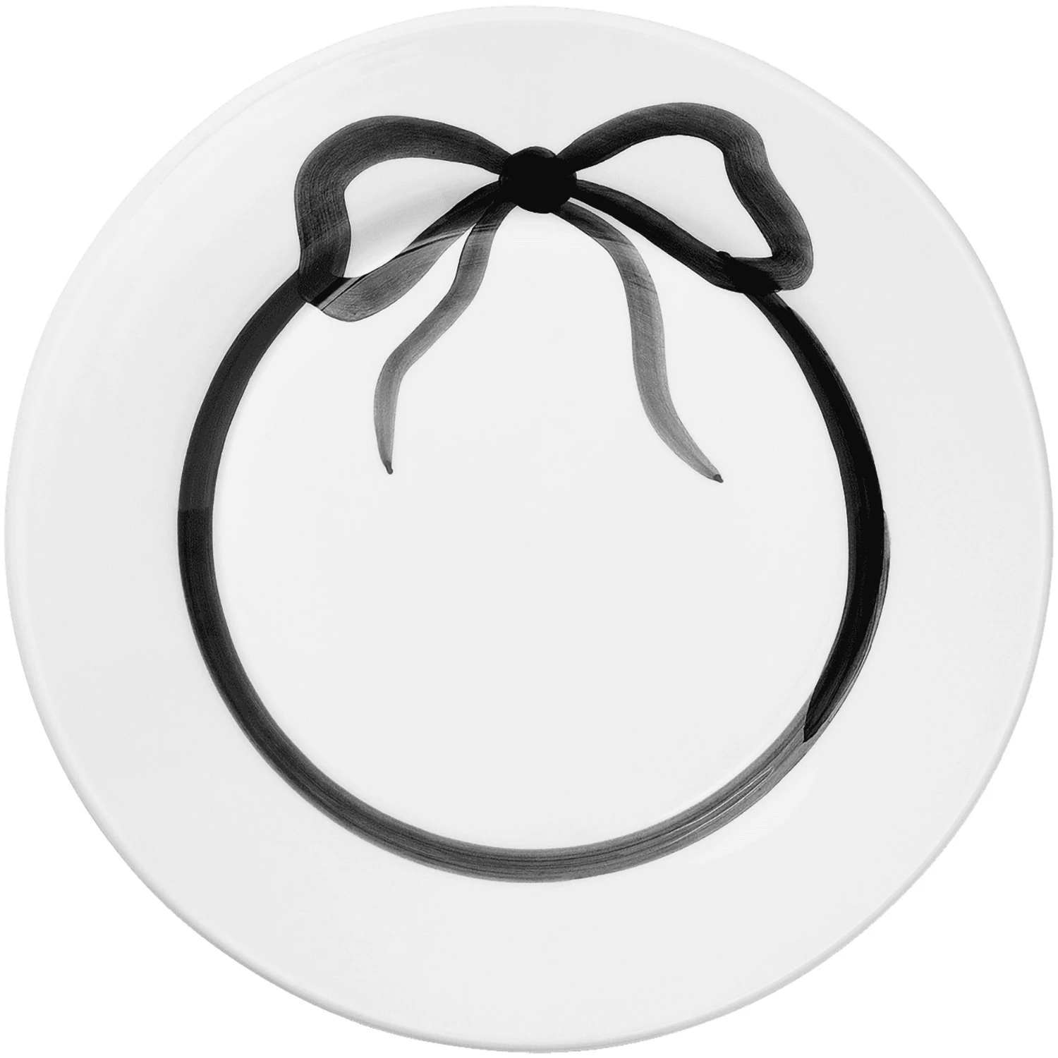 Pick a Poppy Bow Tallerken 28 Cm - Middagstallerkner Lert&oslash;j Sort - C012822AW24-227