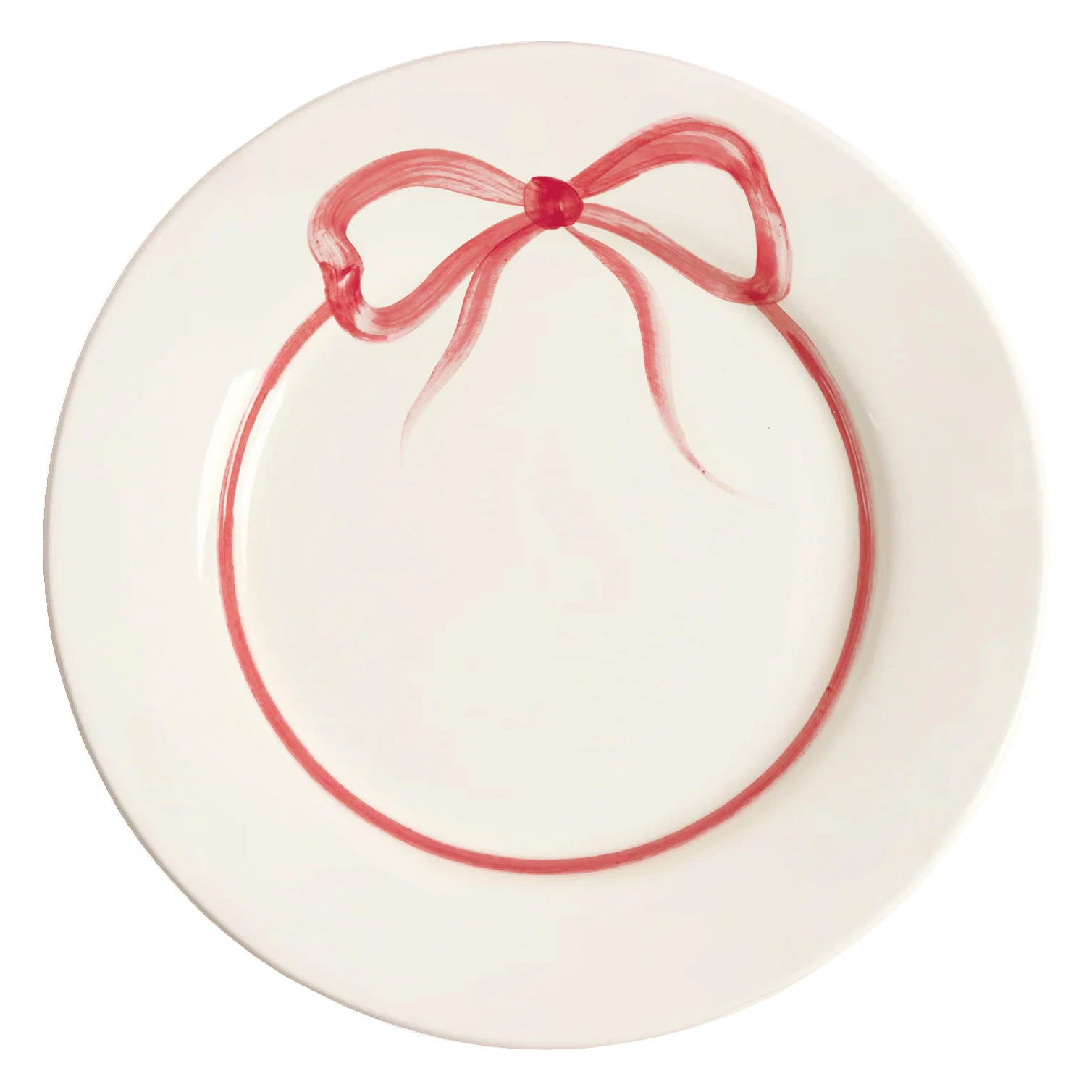 Pick a Poppy Bow Tallerken 28 Cm M&oslash;rk Pink - Middagstallerkner Lert&oslash;j M&oslash;rk Rosa - C012813AW24-225