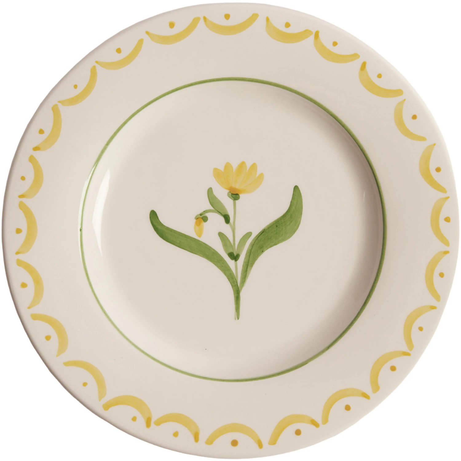 Pick a Poppy Cottage Flower Sidetallerken 22 Cm - Asietter Lert&oslash;j Gul - C022216SS24-115