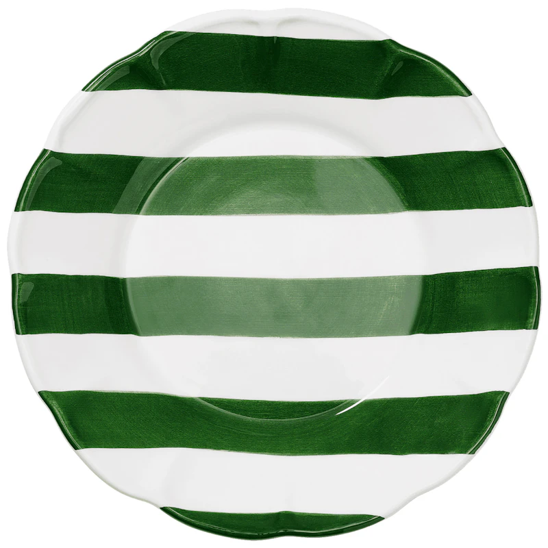 Stripe Tallerken 28 cm, Grøn