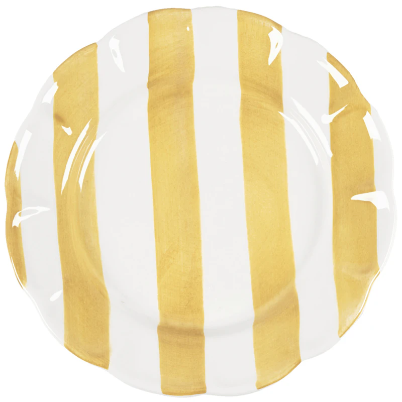 Stripe Tallerken 28 cm, Gul