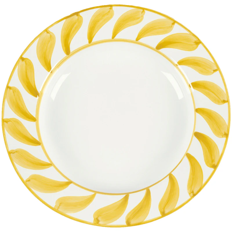 Swirl Dyb Tallerken 22 cm, Gul