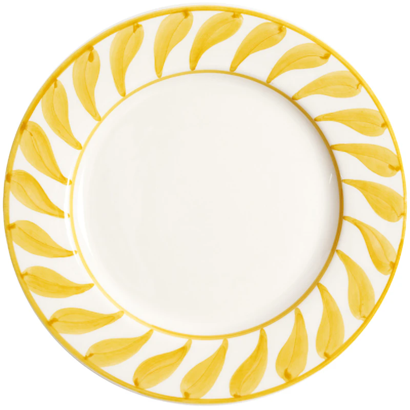 Swirl Sidetallerken 22 cm, Gul
