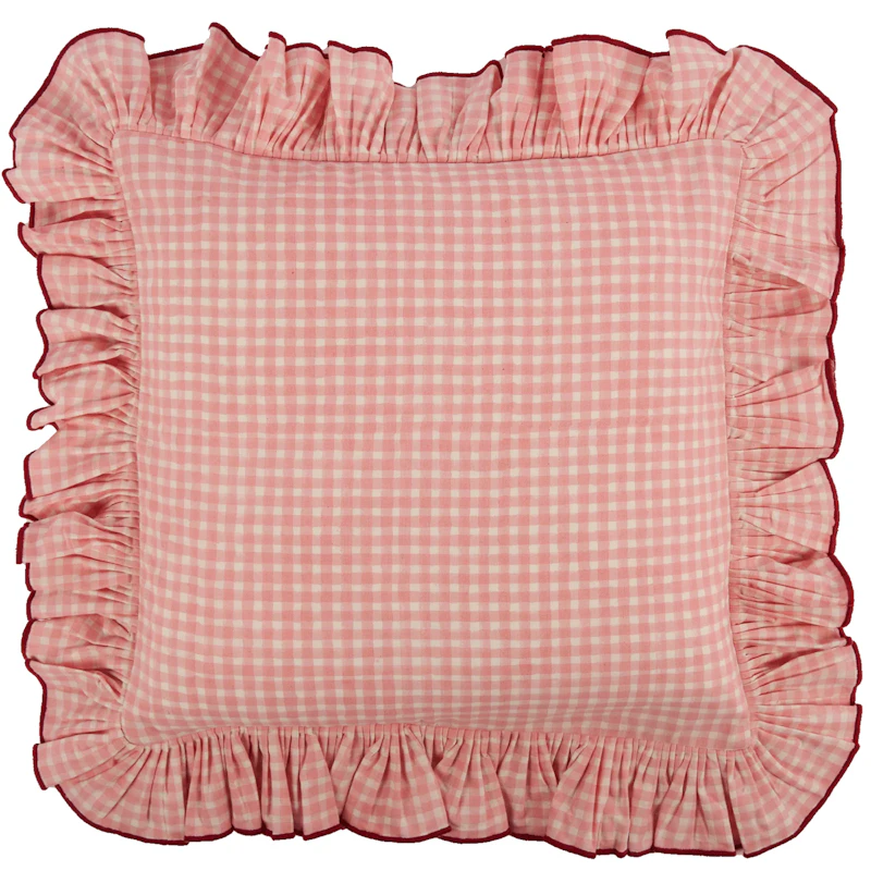 Vichy Pudebetræk 40x40 cm, Rosa