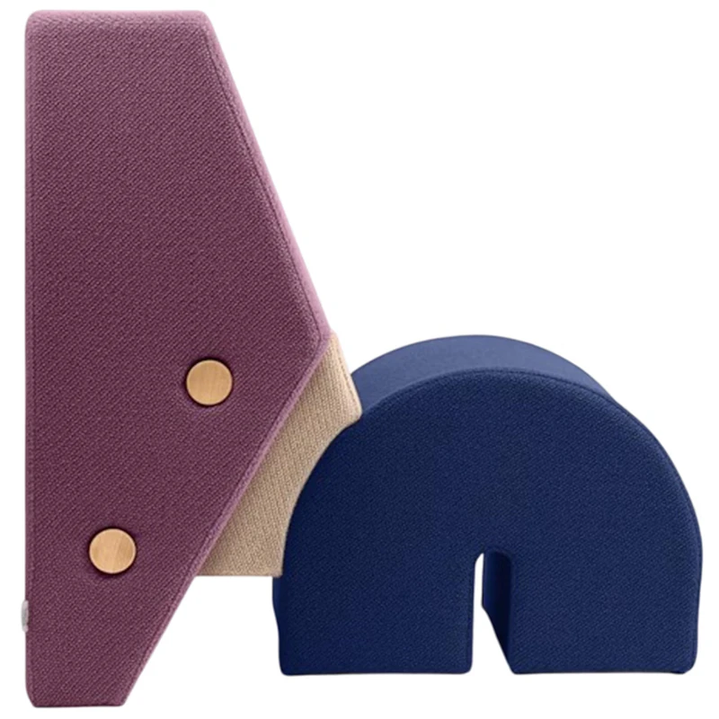 Keystone Loungestol Fig Purple / Offwhite / Navy Blue