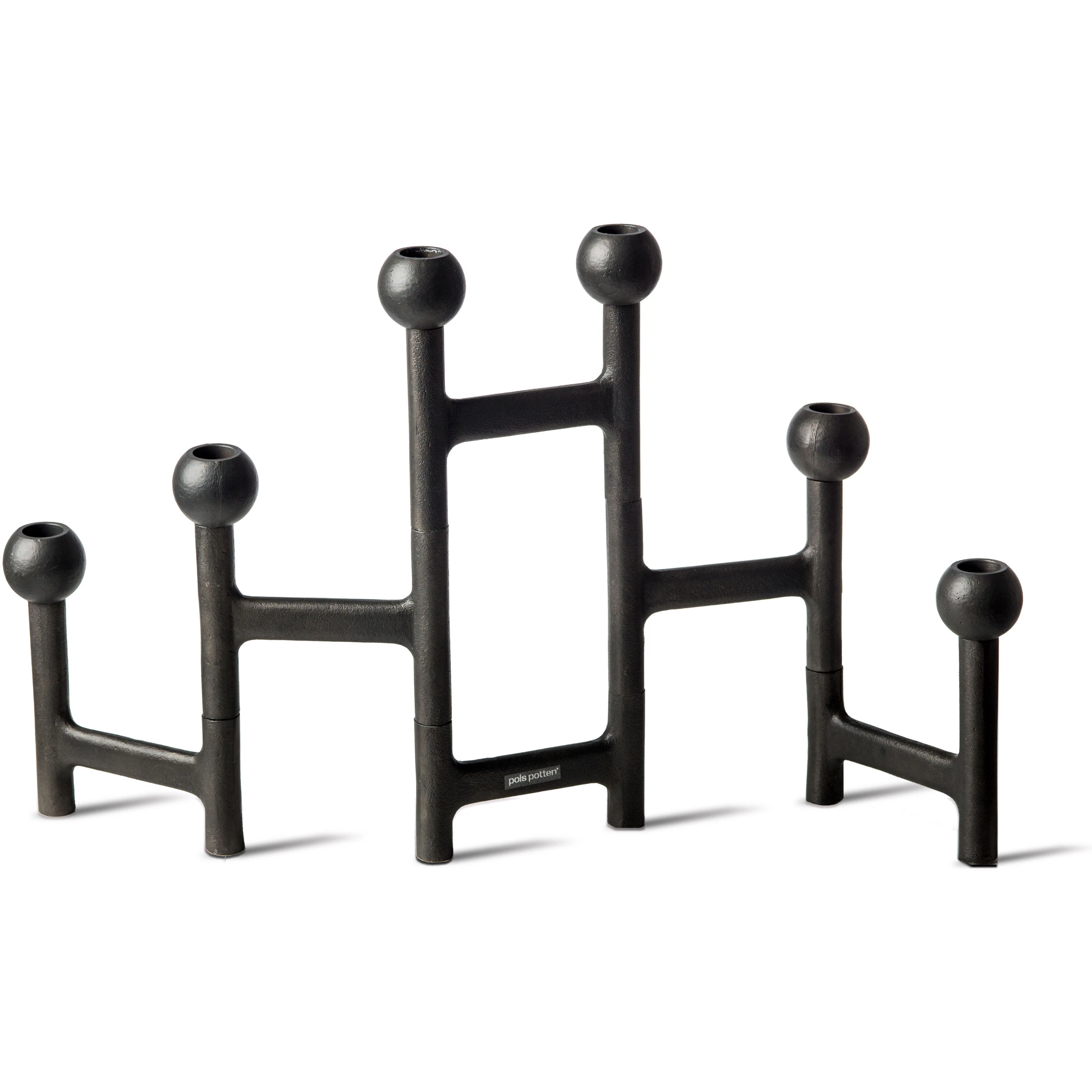 Polspotten Folding Lysestage Rund - Lysestager Metal Grafit - 390-225-138