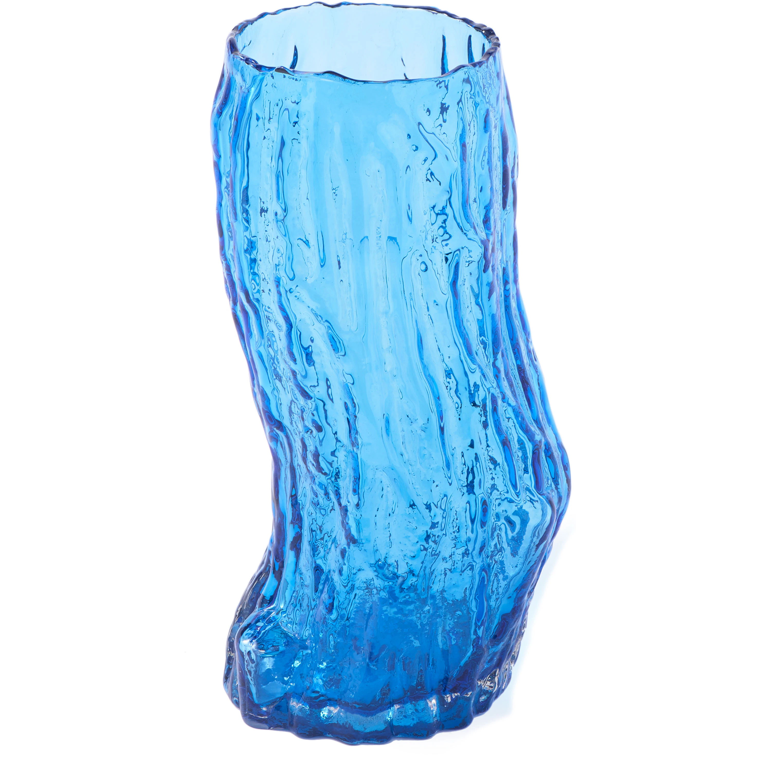 Polspotten Vase Tree Log Blue M Vase 44 Cm - Vaser Glas M&oslash;rkebl&aring; - 140-205-403