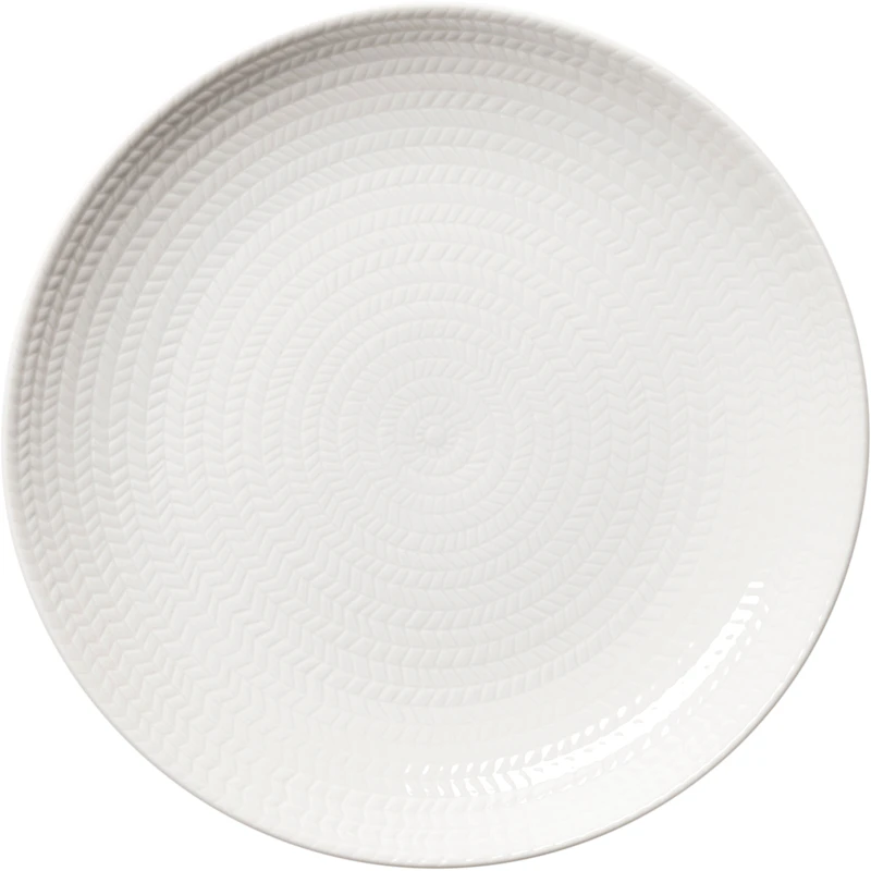 Blå Eld Tallerken 26 cm, Hvid