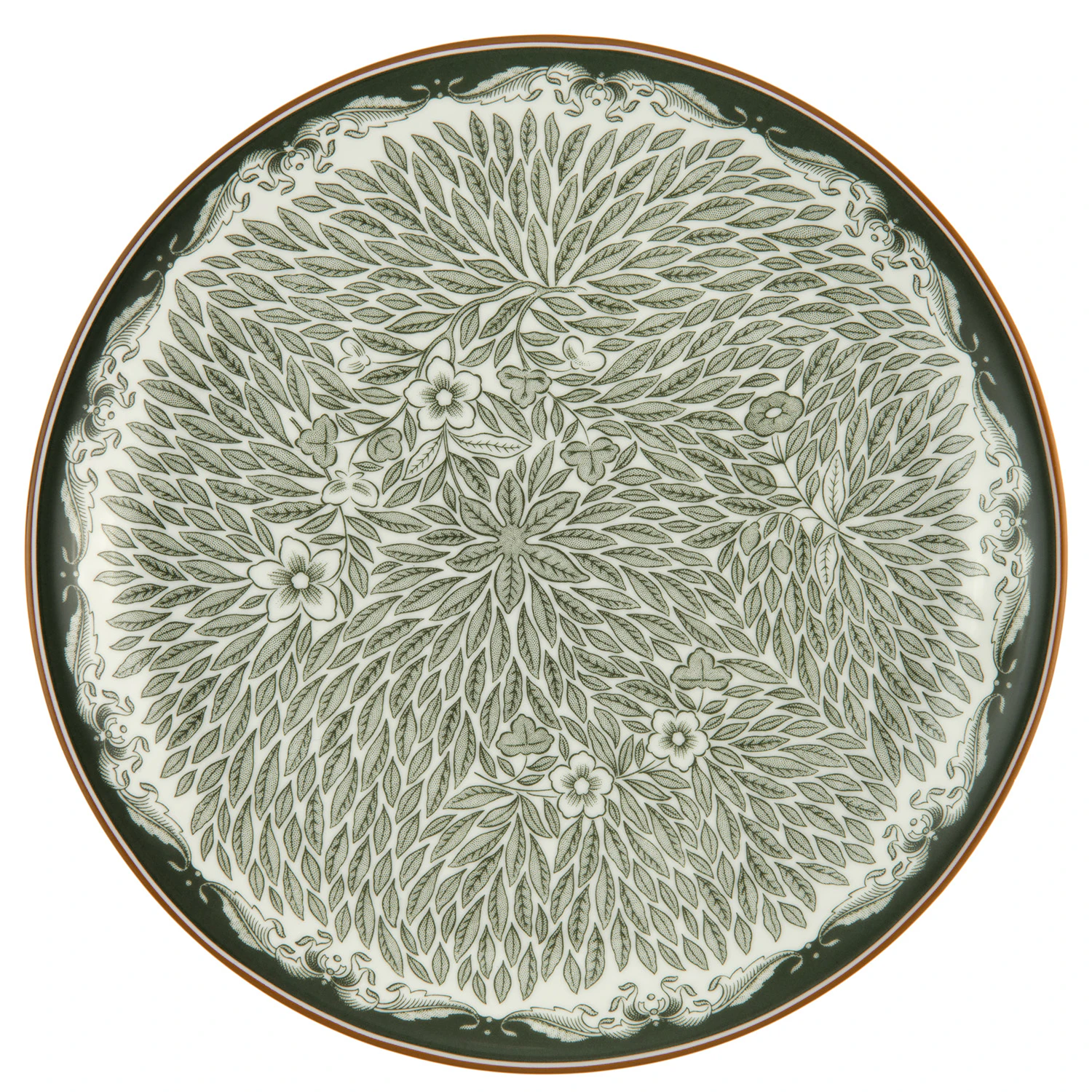 R&ouml;rstrand Ostindia Floris Tallerken 20 Cm - Middagstallerkner Porcel&aelig;n Gr&oslash;n - 1074223