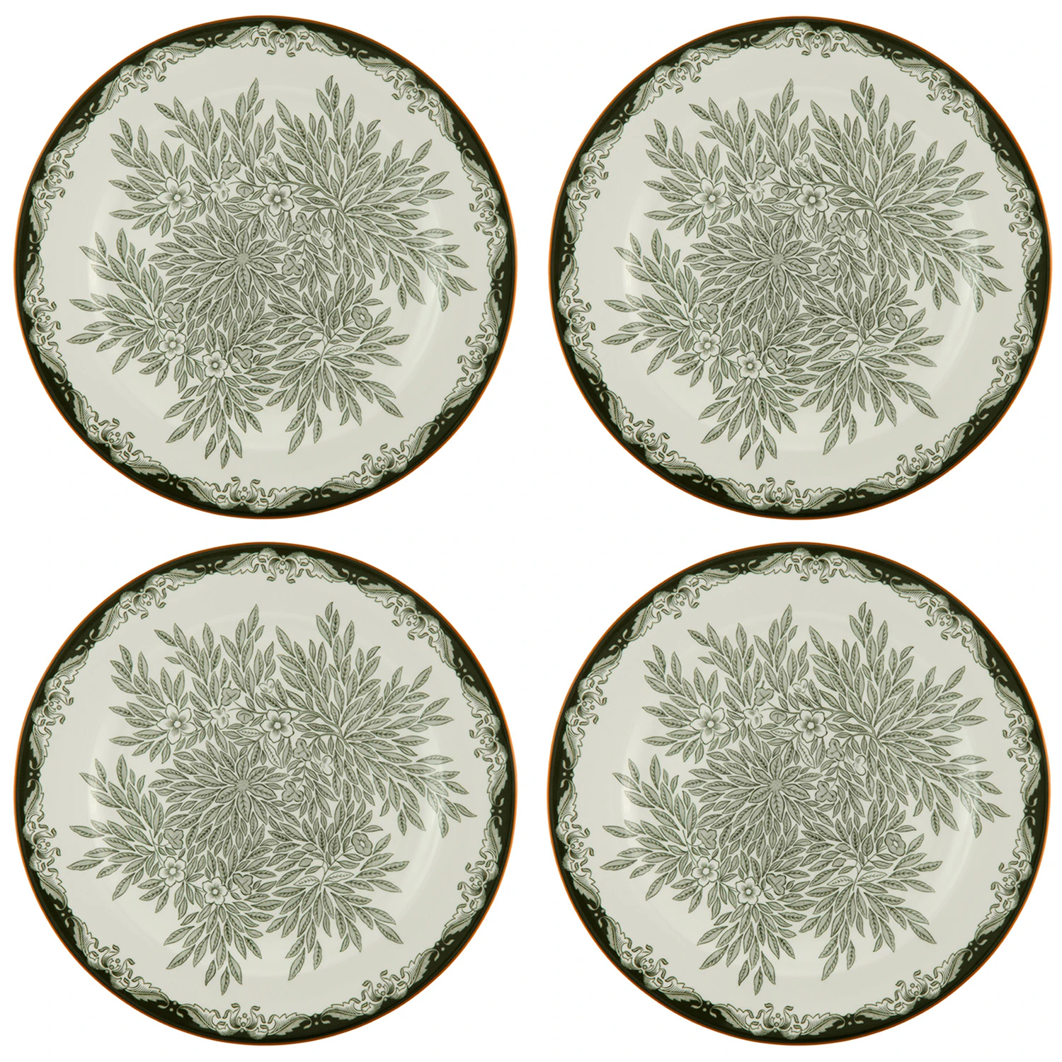 R&ouml;rstrand Ostindia Floris Tallerken 27 Cm 4-pak - Middagstallerkner Porcel&aelig;n Gr&oslash;n - 1074225-4PACK
