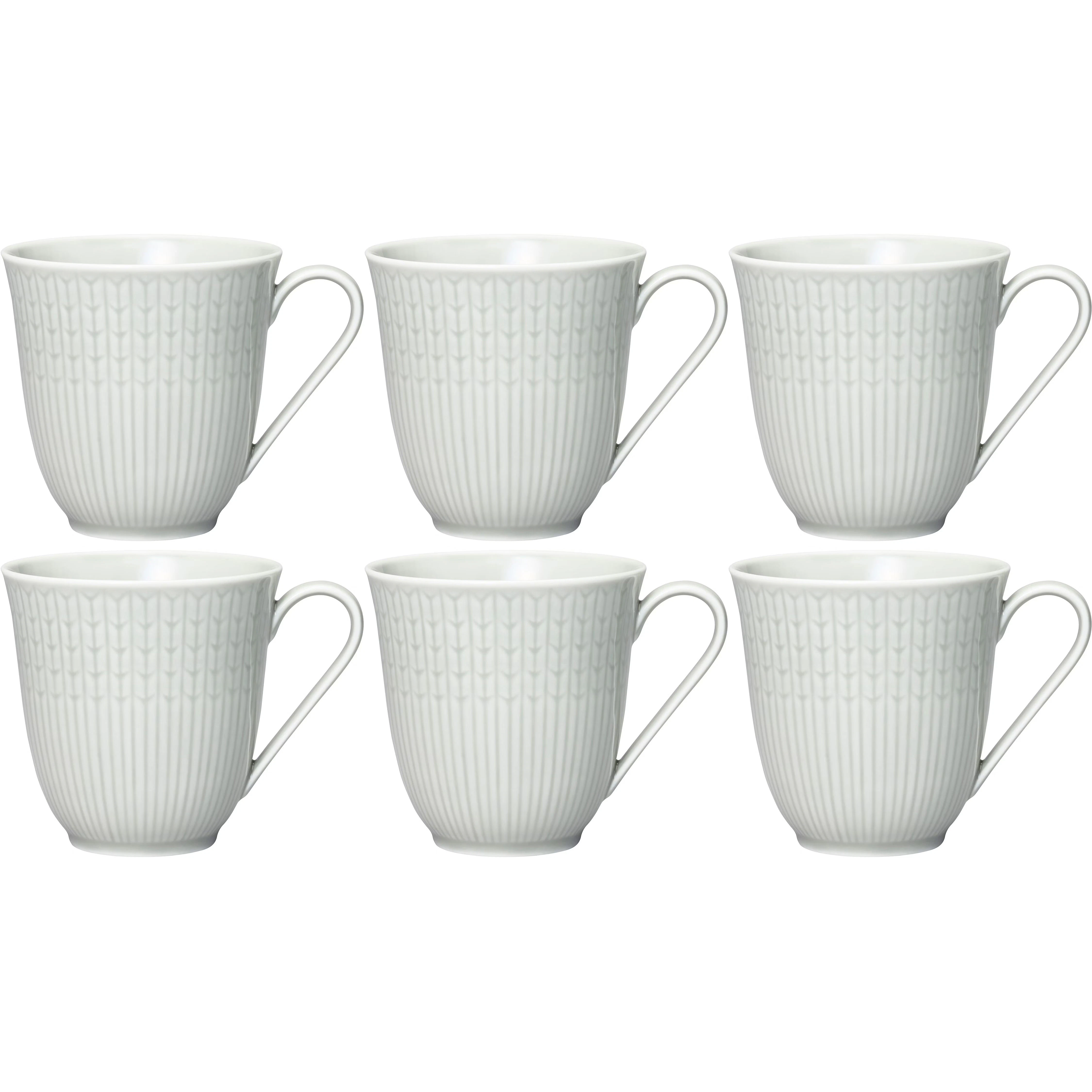 R&ouml;rstrand Swedish Grace Krus 30 Cl 6-pak (Light Grey) - Kaffekopper Porcel&aelig;n Fog - 1062122, 6-PACK