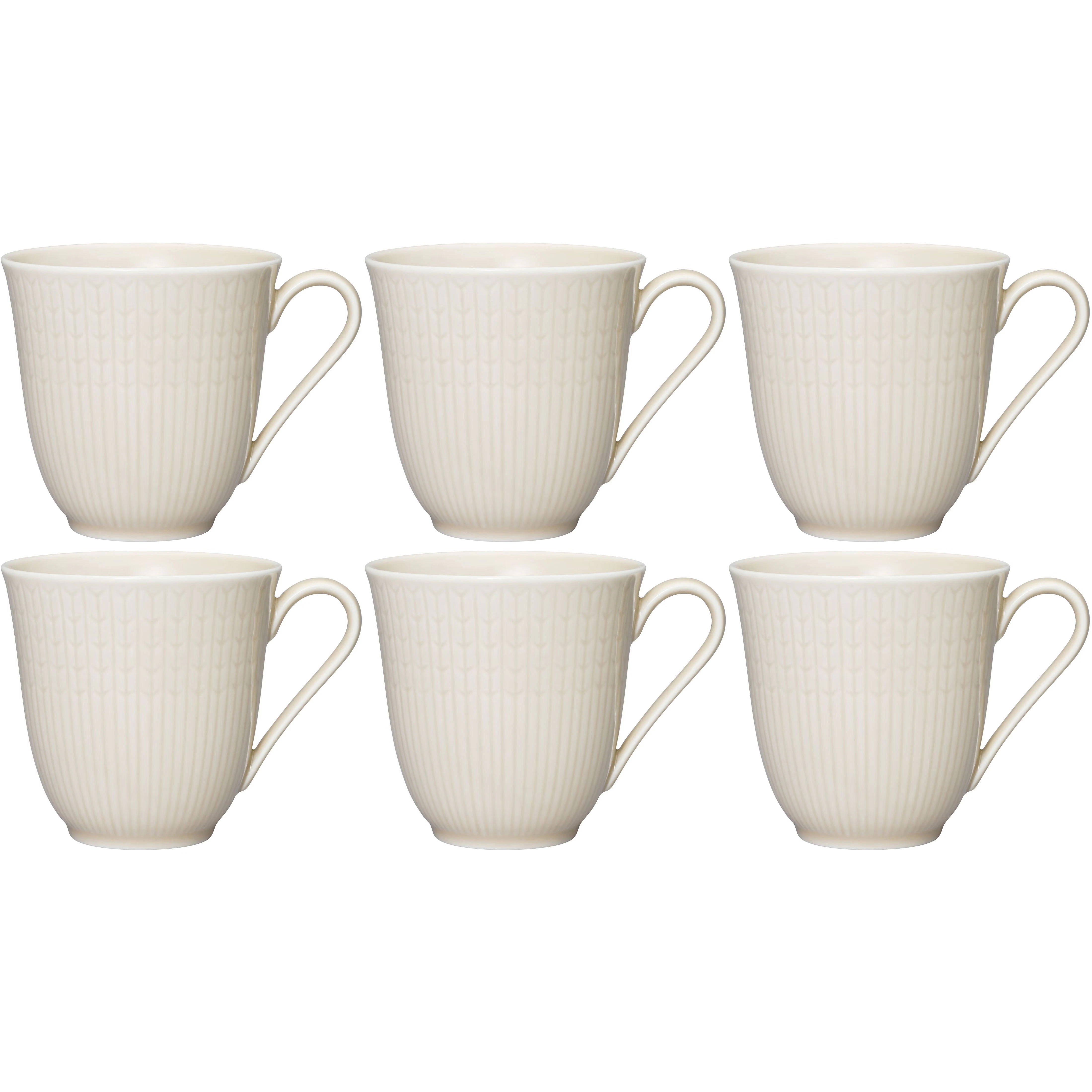 R&ouml;rstrand Swedish Grace Krus 30 Cl 6-pak Oat (Beige) - Kaffekopper Porcel&aelig;n Oat (Beige) - 1069427, 6-PACK