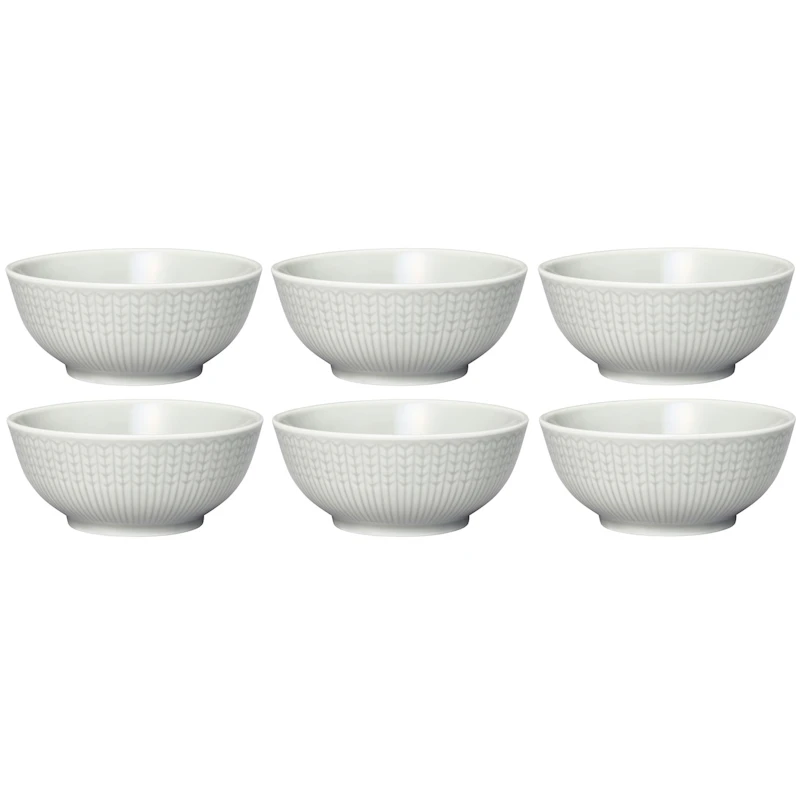 Swedish Grace Skål 30 cl 6-pak, Fog (Light Grey)
