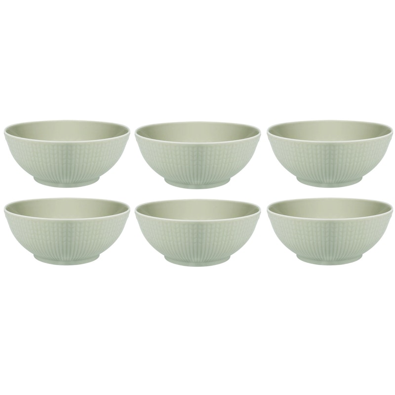 Swedish Grace Skål 30 cl 6-pak, Meadow (Light Green)