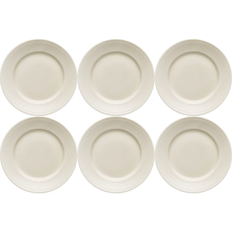 Swedish Grace Tallerken 21 cm 6-pak, Oat (Beige)
