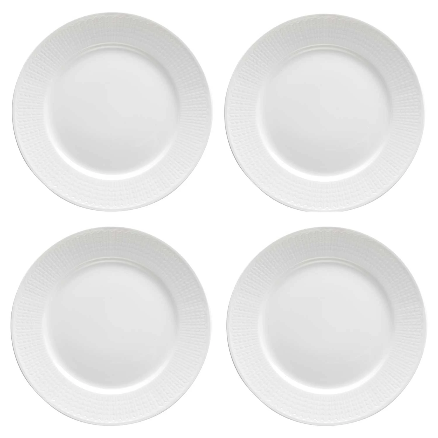 R&ouml;rstrand Swedish Grace Tallerkener 27 Cm 4-pak Sne - Middagstallerkner Porcel&aelig;n Snow (White) - 1011834 4-PACK