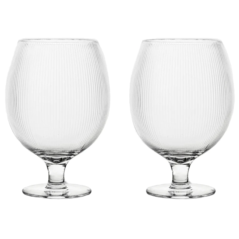Blanka Ølglas Riflet 50 cl 2-pak, Klart