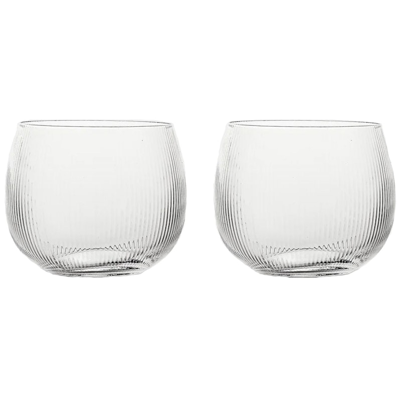 Blanka Drikkeglas Riflet 50 cl 2-pak, Klart