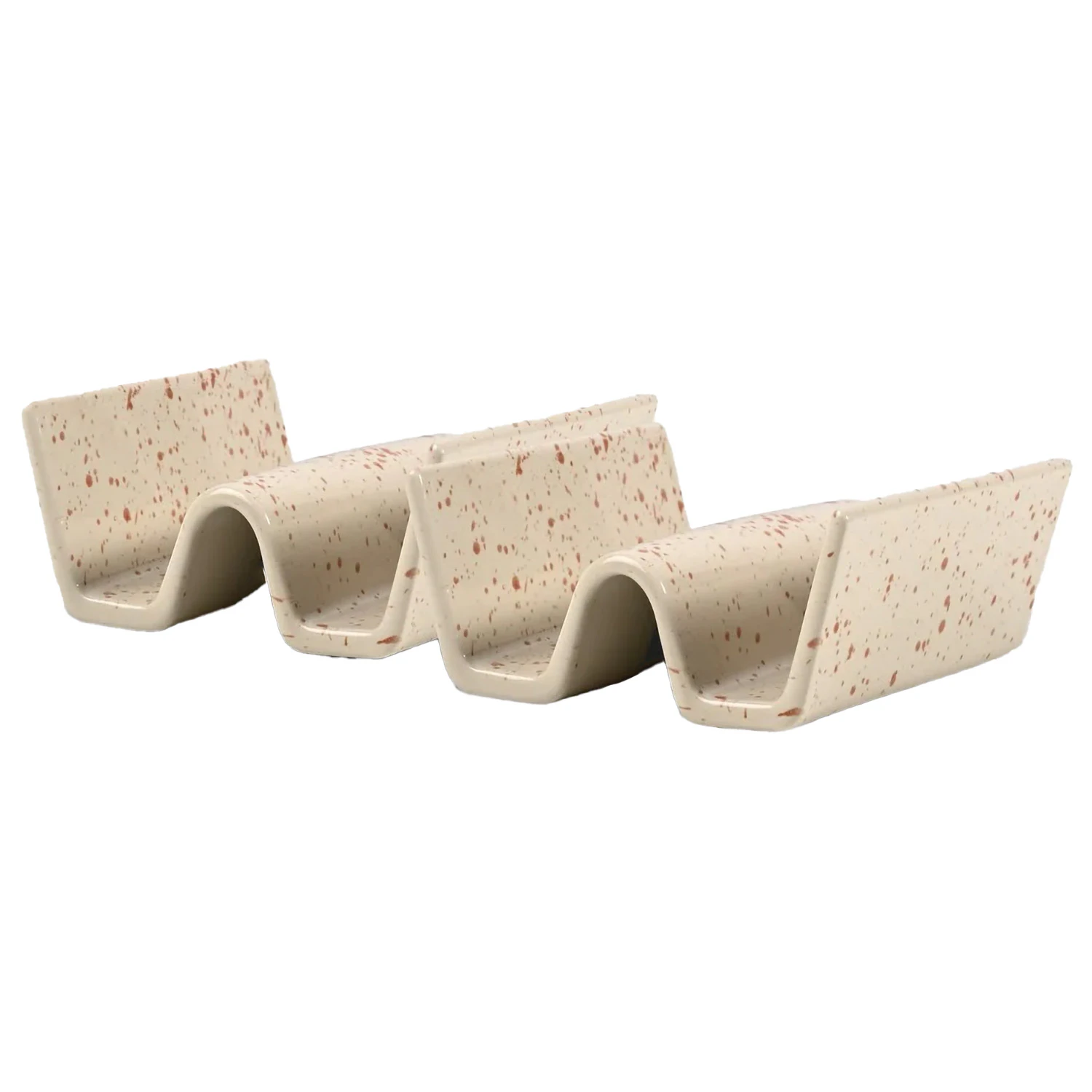 Sagaform Ditte Taco Serveringsfad 2 Dele - &oslash;vrige-tallerkner-fad Stent&oslash;j Beige - 5018650