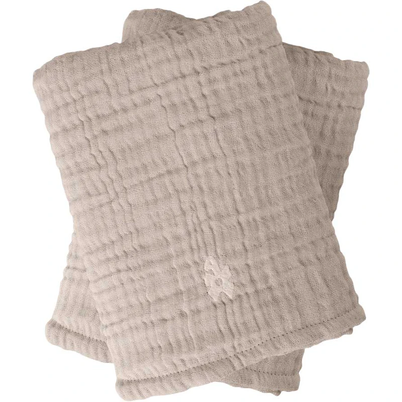 Muslin Ammehåndklæde 2-pak, Jetty Beige