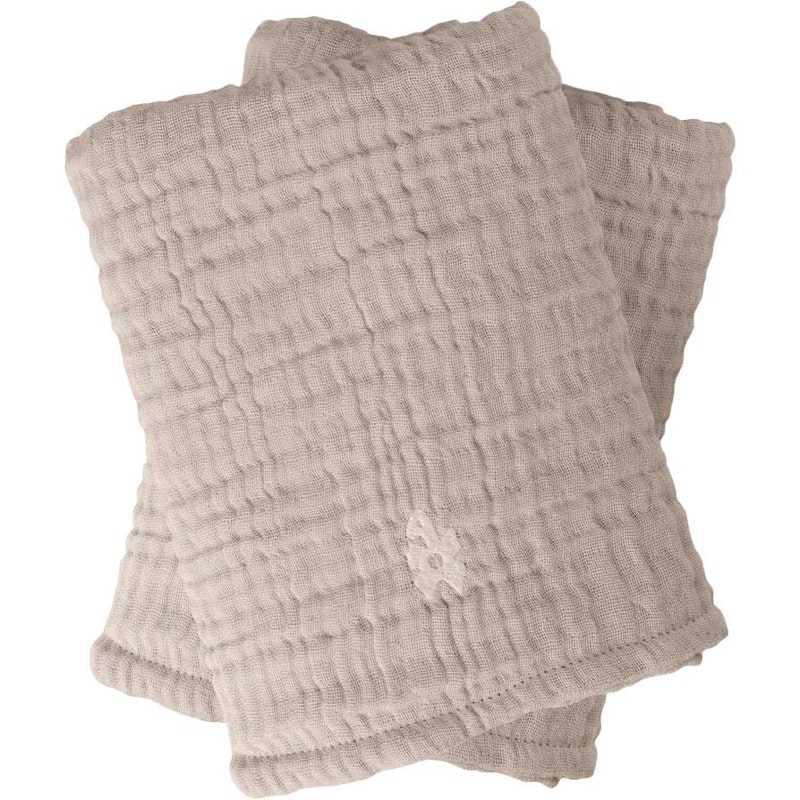 Muslin Ammehåndklæde 2-pak, Jetty Beige