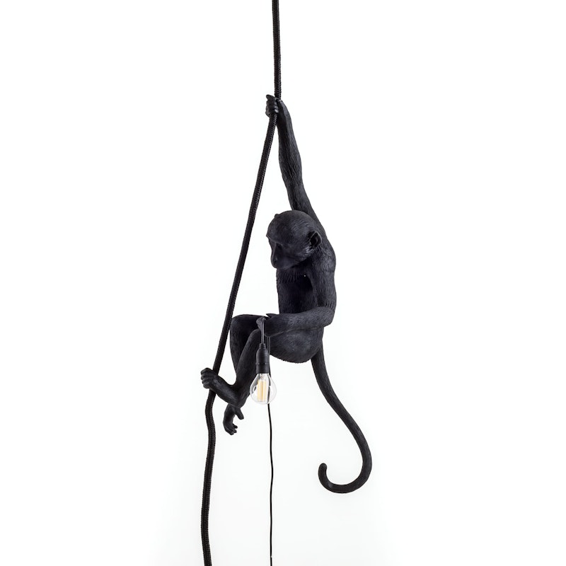 Monkey Lamp udendørs med reb, Sort