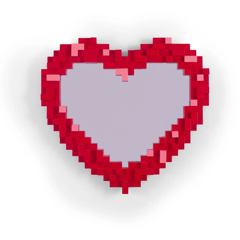 Pixel Heart Spejl, Rødt