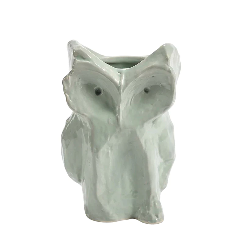 After Midnight Owl vase M, Light Blue