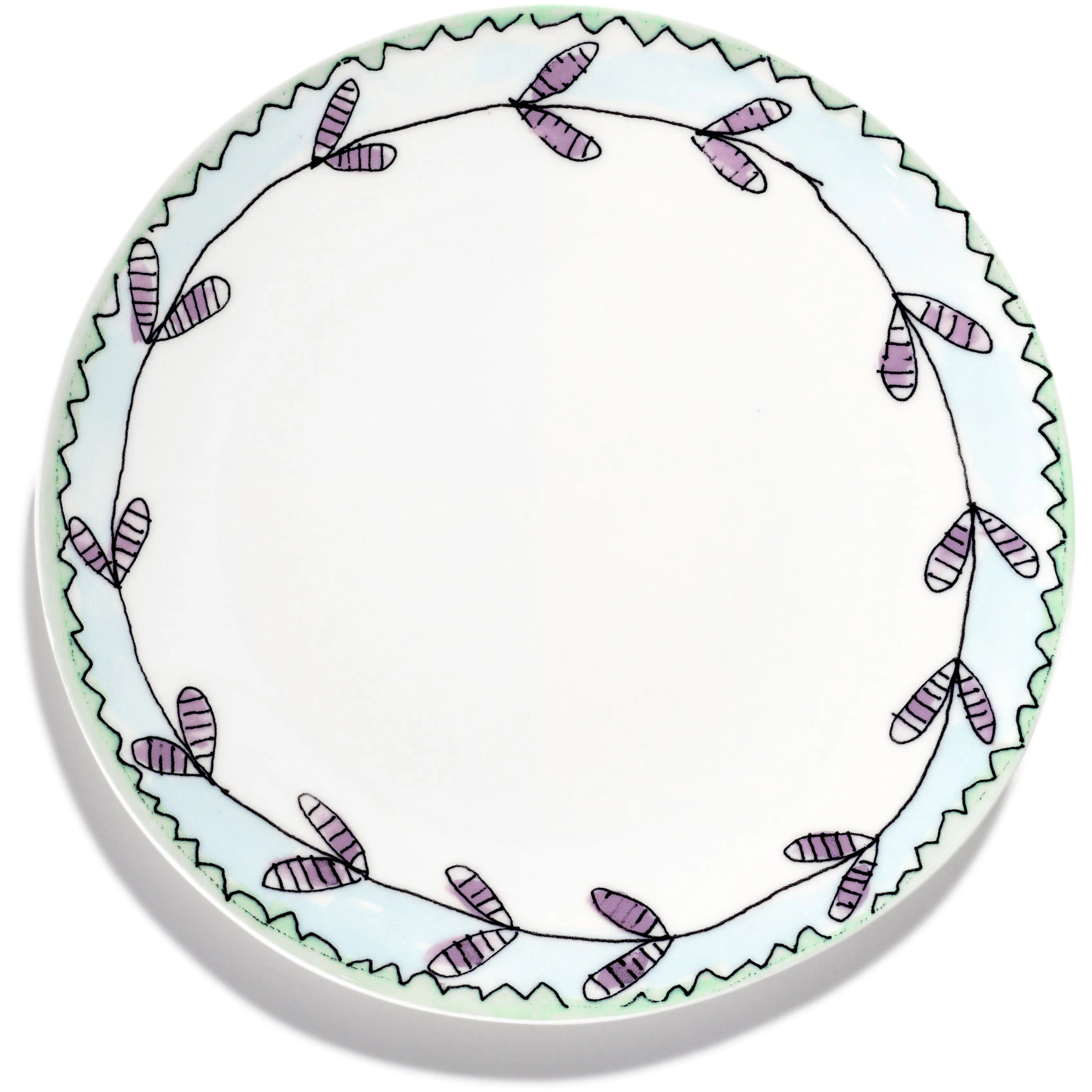 Serax Blossom Milk Forretstallerken - Asietter Benporcel&aelig;n Bl&aring; - B9223103-403