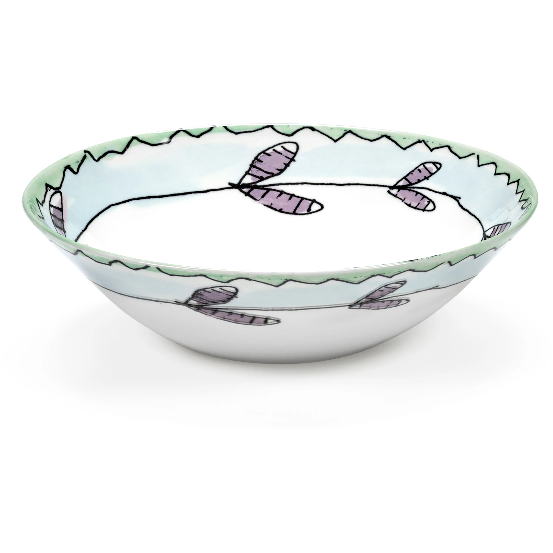 Serax Blossom Milk Sk&aring;l Lav M - Serveringssk&aring;le Benporcel&aelig;n Bl&aring; - B9223116-403